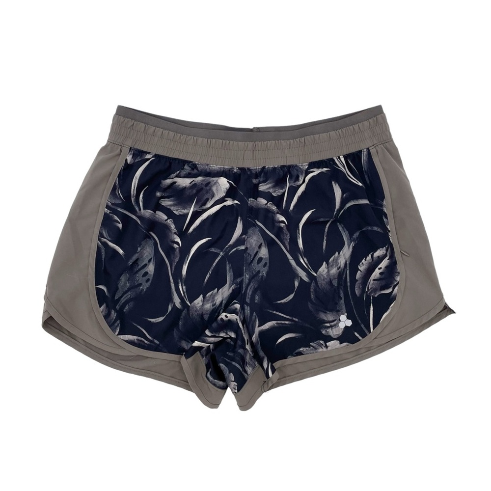 Tek Gear Women's Core Woven Running Shorts Black Taupe Tropical Print Size Large